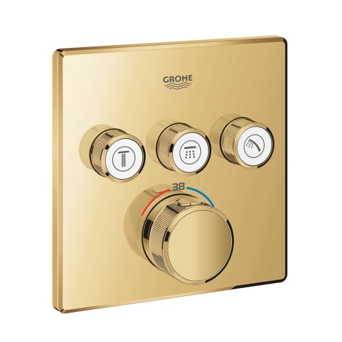 Grohe Grohtherm Smartcontrol Üç Valfli Akış Kontrollü, Ankastre Termostatik Duş Bataryası Cool Sunrise – 29126GL0