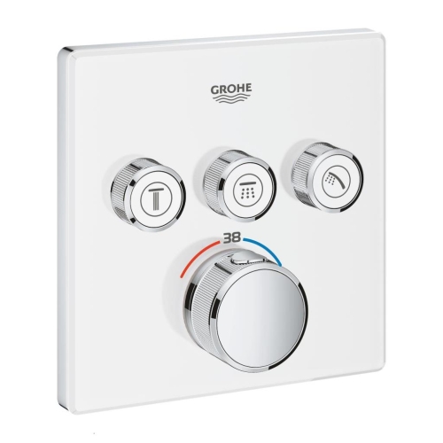 Grohe Grohtherm Smartcontrol Üç Yollu Yön Değiştiricili Ankastre Termostatik Duş Bataryası Beyaz - 29157LS0