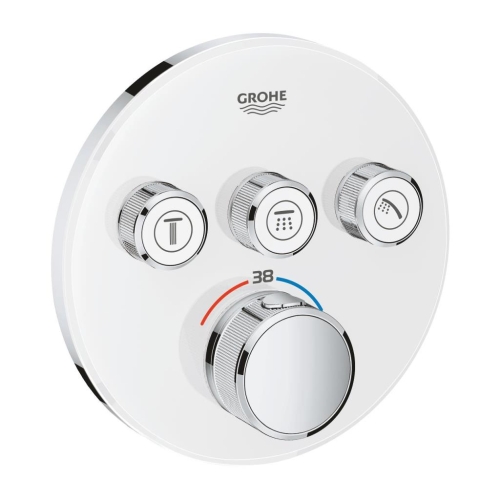 Grohe Grohtherm Smartcontrol Üç Yollu Yön Değiştiricili Ankastre Termostatik Duş Bataryası Beyaz - 29904LS0