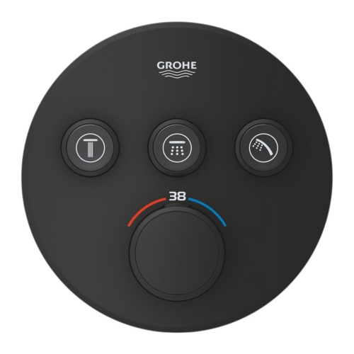 Grohe Grohtherm Smartcontrol Üç Yönlü Ankastre Termostatik Duş Bataryası Mat Siyah - 29508KF0 - 2