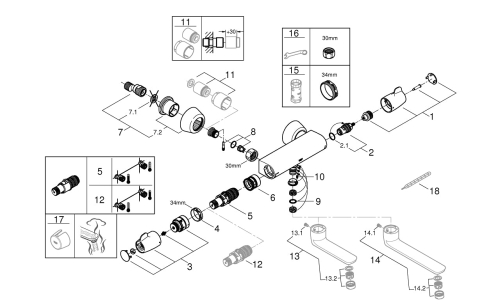 Grohe Grohtherm Special Termostatik Lavabo Bataryası 1/2″ - 34666000 - Thumbnail