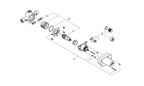 Grohe Grohtherm Termostatik Iç Gövde 3/4″ - 34397000 - Thumbnail