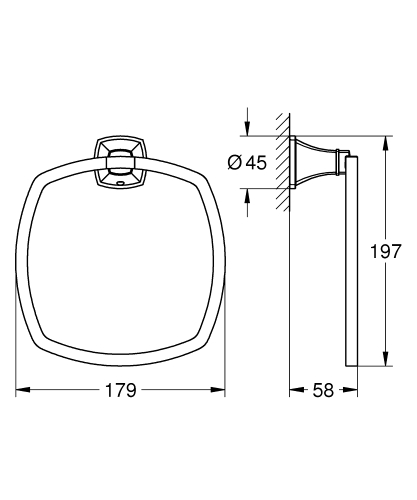 Grohe Halka Havluluk Grandera Krom – 40929000 - Thumbnail