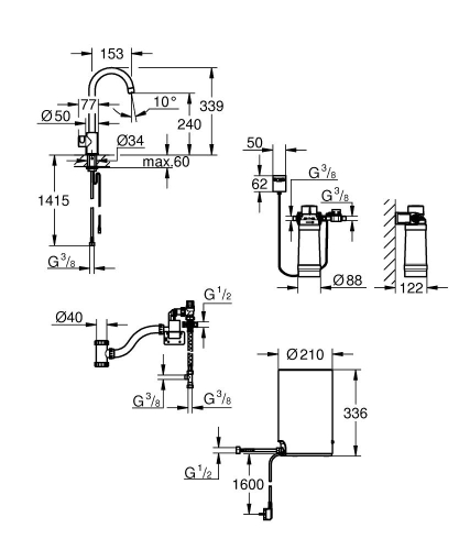 Grohe Red Mono Su Isıtıcılı Batarya - 30085001 - Thumbnail