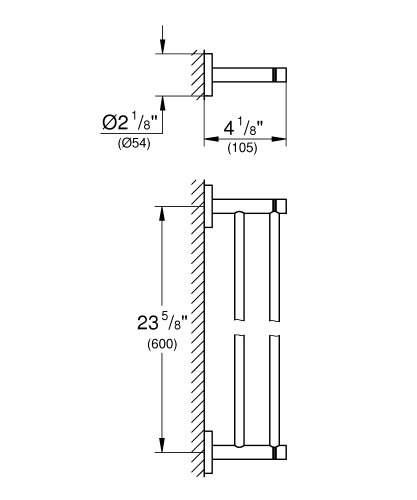 Grohe İkili Havluluk 60 cm Essentials Brushed  Warm Sunset - 40802DL1 - 6