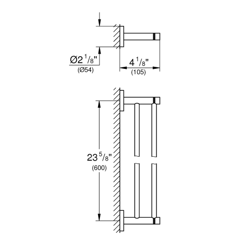 Grohe İkili Havluluk 60 cm Essentials Krom - 40802001 - 3