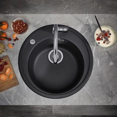 Grohe K200 Kuvars Kompozit Eviye 50 -C 51, Granit Siyah Rengi - 31656AP0 - 4