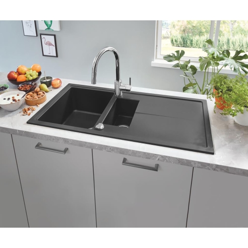 Grohe K400 Kuvars Komp. Eviye 60 -C 100/50, Granit Siyah-31642AP0 - 4