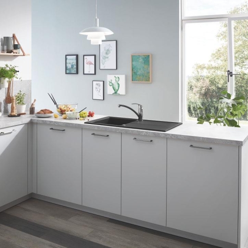Grohe K400 Kuvars Kompozit Eviye 60 -C 100/50, Granit Siyah Rengi - 31641AP0 - 6