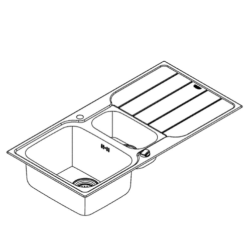 Grohe K500 Damlalıklı Eviye Paslanmaz Çelik - 31572SD1 - 3
