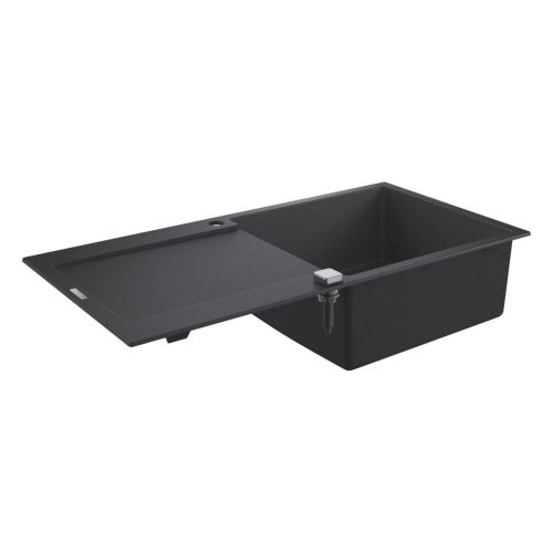 Grohe K500 Kuvars Kompozit Eviye 60 -C 100/50, Granit Siyah Rengi - 31645AP0 - Thumbnail