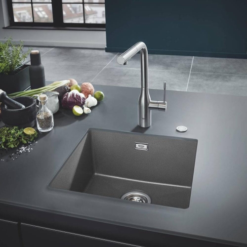 Grohe K700U Kuvars Kompozit Eviye 50 -C 45,7/40,6, Granit Gri Rengi - 31653AT0 - Thumbnail