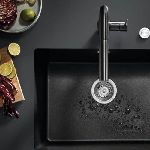 Grohe K700U Kuvars Kompozit Eviye 50 -C 45,7/40,6, Granit Siyah Rengi - 31653AP0 - 3