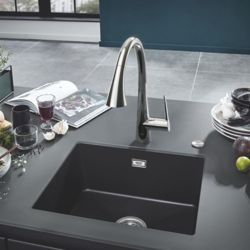 Grohe K700U Kuvars Kompozit Eviye 60 -C 53,3/45,7, Granit Siyah Rengi - 31654AP0 - 6