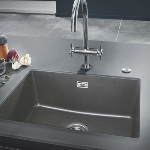 Grohe K700U Kuvars Kompozit Eviye 70 -C 61/45,7, Granit Gri Rengi - 31655AT0 - Thumbnail