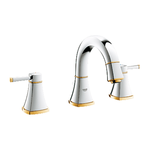 GROHE - Grohe Lavabo Bataryası 3 Delikli Grandera Krom/Altın - 20417IG0