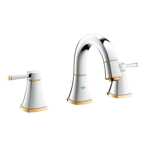Grohe Lavabo Bataryası 3 Delikli Grandera Krom/Altın - 20417IG0
