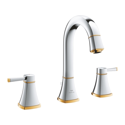 Grohe Lavabo Bataryası 3 Delikli Grandera L–Boyut Krom/Altın – 20619IG0
