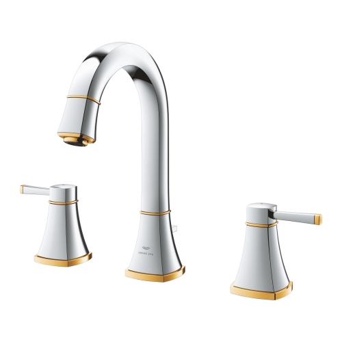 Grohe Lavabo Bataryası 3 Delikli Grandera L–Boyut Krom/Altın – 20619IG0 - 2