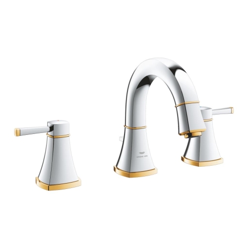 Grohe Lavabo Bataryası 3 Delikli Grandera M–Boyut Krom/Altın – 20624IG0