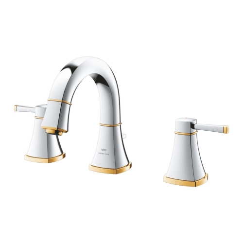 Grohe Lavabo Bataryası 3 Delikli Grandera M–Boyut Krom/Altın – 20624IG0 - 5