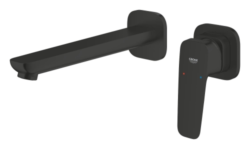 Grohe Lavabo Bataryası İki Delikli Duvardan Cubeo L-Size Mat Siyah – 1017892430 - Thumbnail