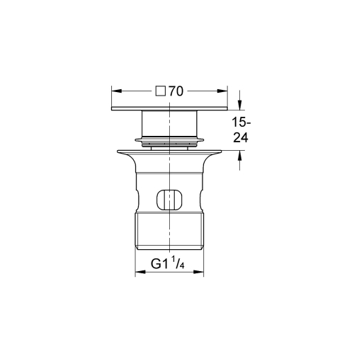 Grohe Lavabo Sifon Tapası Bas/Aç Kare Krom - 40565000 - 3