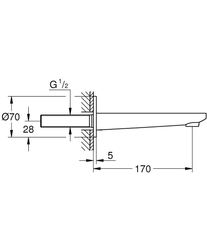 Grohe Lineare Çıkış Ucu- 13383001 - Thumbnail
