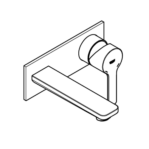 Grohe Lineare İki Delikli Lavabo Bataryası M-Boyut Brushed Hard Graphite -19409AL1 - 3