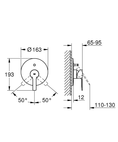 Grohe Lineare New Ankastre Banyo/Duş Bataryası Super Steel - 19297DC1 - 4