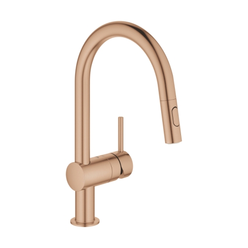 Grohe Minta Tek Kumandalı Eviye Bataryası Brushed  Warm Sunset - 32321DL2