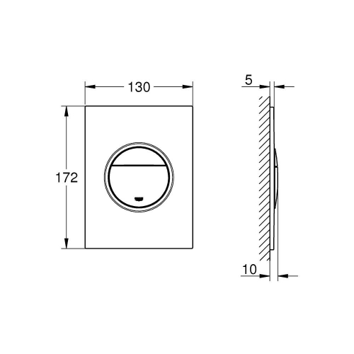 Grohe Nova Cosmopolitan S Kumanda Paneli Warm Sunset - 37601DA0 - Thumbnail