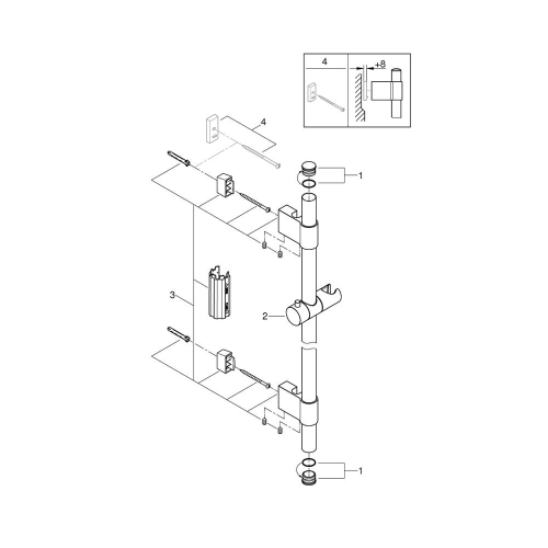 Grohe Power&Soul Duş Sürgüsü, 900 Mm - 27785000 - Thumbnail