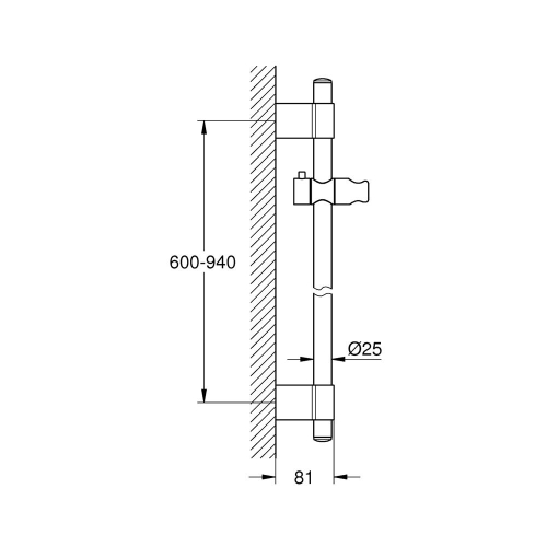 Grohe Power&Soul Duş Sürgüsü, 900 Mm - 27785000 - Thumbnail