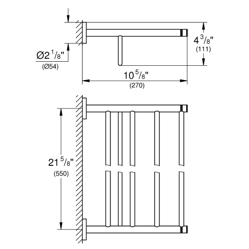 Grohe Raf Havluluk 55x27 cm Essentials Brushed  Warm Sunsett - 40800DL1 - 3