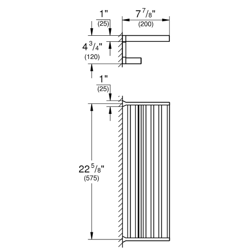 Grohe Raf Havluluk 58x20 cm Selection Cube Krom - 40804000 - 2