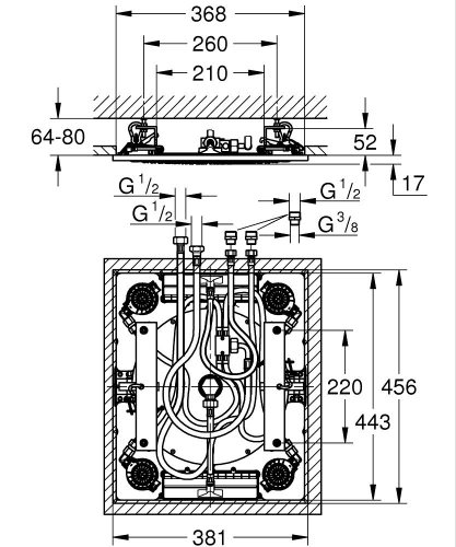 Grohe Rainshower Aqua 15" Gömme Tavan Duşu Krom – 26888000 - 4