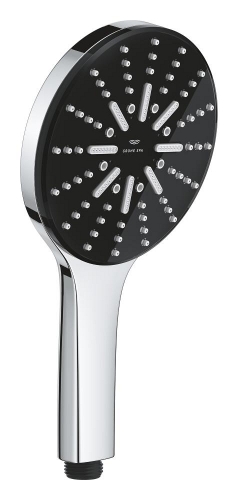  - Grohe Rainshower Aqua El Duşu 3 Akışlı Krom+Siyah – 101676KI00