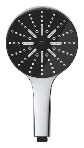 Grohe Rainshower Aqua El Duşu 3 Akışlı Krom+Siyah – 101676KI00 - Thumbnail