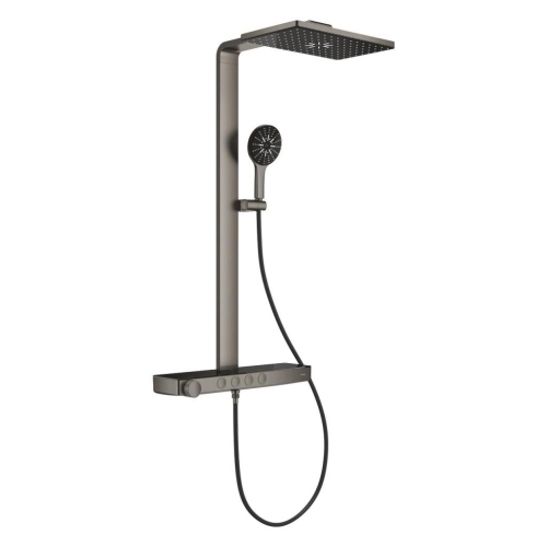 Grohe Rainshower Aqua Pure Duvara Monte Termostatik Bataryalı Duş Sistemi Br.Hard Graphite – 100961AL00 - Thumbnail