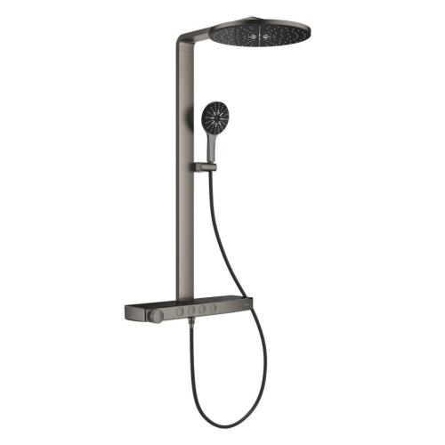 Grohe Rainshower Aqua Pure Duvara Monte Termostatik Bataryalı Duş Sistemi Br.Hard Graphite – 100964AL00 - Thumbnail