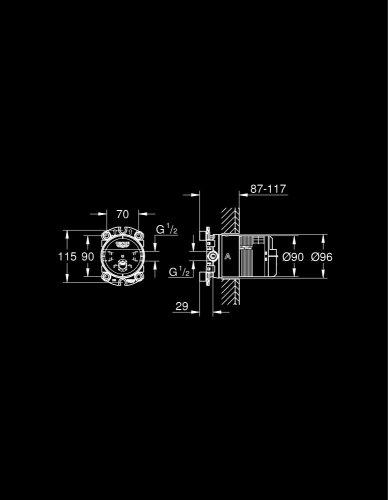 Grohe Rainshower Aqua Tepe Duşu Montaj Gövdesi – 1070570000 - Thumbnail