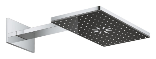 Grohe Rainshower Aqua Tepe Duşu Seti 400x230 Mm, 2 Akışlı Krom+Siyah – 107055KI00 - Thumbnail