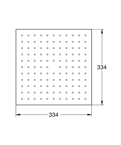 Grohe Rainshower Aqua Tiles Gömme Tavan Duşu Mono 33,4x33,4 cm Br. Hard Graphite – 104986AL00 - Thumbnail