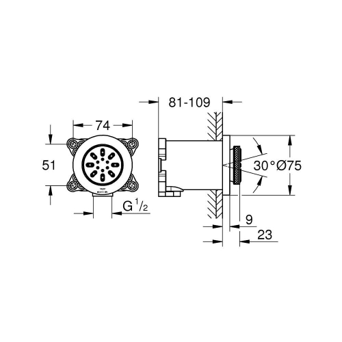 Grohe Rainshower Aqua Vücut Spreyi 2. Tur Sprey 26801000 - Thumbnail