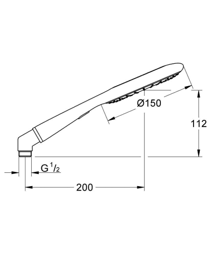 Grohe Rainshower Icon 150 El Duşu 2 Sprey 27636000 - Thumbnail