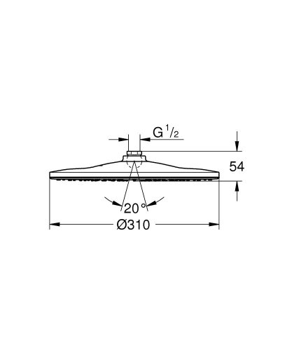 Grohe Rainshower Mono 310 Tepe Duşu 1 Akışlı- 26562000 - 2