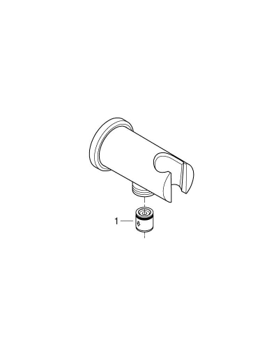 Grohe Rainshower Shower Outlet Elbow 1/2″ With Holder - 26658000 - Thumbnail