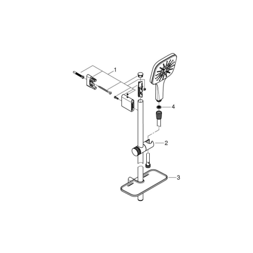 Grohe Rainshower Smartactive 130 Cube Sürgülü Duş Seti 3 Akışlı Beyaz - 26584LS0 - Thumbnail