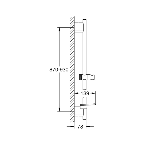 GROHE - Grohe Rainshower Smartactive Duş Sürgüsü, 900 mm Brushed Cool Sunrise - 26603GN0